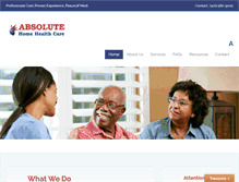 Tablet Screenshot of myabsolutecare.com